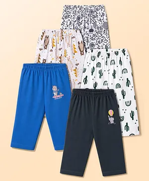 OHMS Single Jersey Knit Full Length
                              Animal Printed Lounge Pants Pack Of 5 -
                              Multicolor