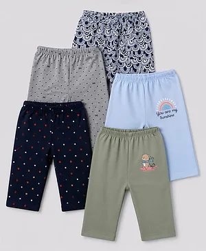 OHMS Single Jersey Knit Full Length
                              Printed Lounge Pants Pack of 5 -
                              Multicolor