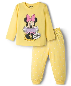 Babyhug Disney Full Sleeves T-Shirt
                              & Pyjama Night-Suit With Minnie Mouse
                              Graphics - Yellow
