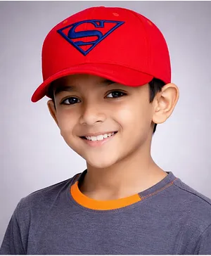Vritraz Woven Letter S Embroidered Baseball Cap - Red - Circumference 52 56 Cm
