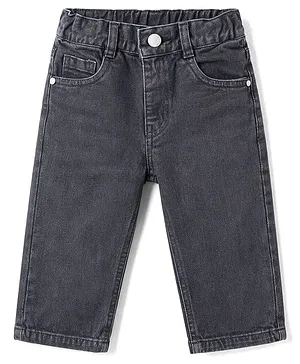 Simply Premium Denim Woven Full
                              Length Solid Jeans - Black