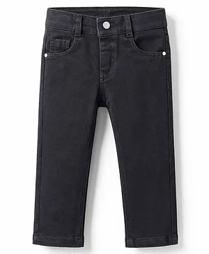 Simply Premium Denim Woven Full
                              Length Solid Jeans - Black