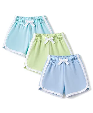 Zero Sinker Knit Above Knee Length
                              Solid Shorts Pack of 3 - Multicolor