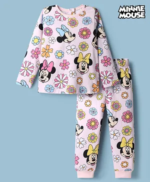 Babyhug Disney Single Jersey Knit
                              Full Sleeves Co-Ord T-Shirt & Pyjama
                              Night Suit With Minnie Mouse Graphics -
                              Multicolor