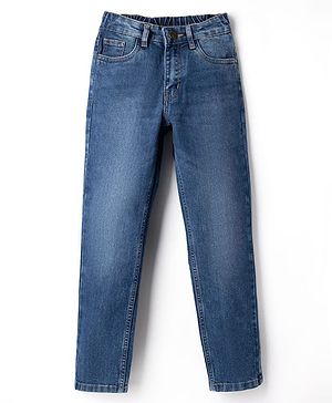 Pine Kids Denim Woven Washed Full Length Jeans - Blue