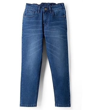 Pine Kids Denim Woven Washed Full Length Jeans - Blue