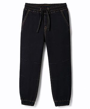 Pine Kids Denim Woven Full Length Washed Jeans - Black