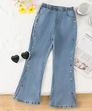 Mark & Mia Jeans With Heart
                              Embroidery - Blue