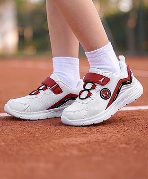 Pine Kids Marvel Velcro Closure Sneakers With Spider Man Print - Red & White