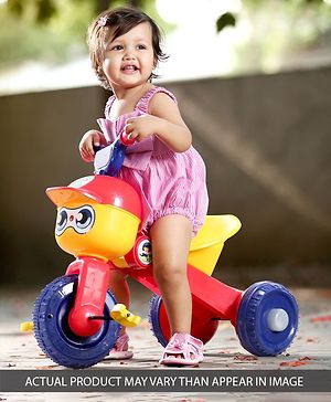 Babyhug Skipper Foldable Light Weight Tricycle With Music & Light  - Red Yellow