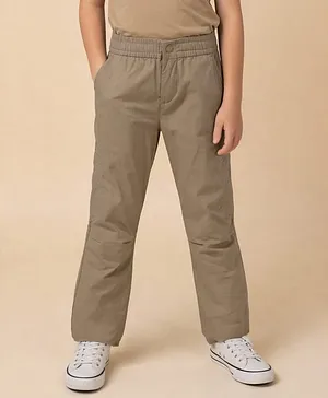 U.S. Polo Assn. Kids Cotton Woven Soild Trousers - Khaki