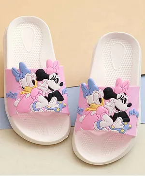Yellow Bee Disney Mickey & Friends
                      Featuring Minnie Mouse & Daisy Duck Designed
                      Sliders - White & Pink