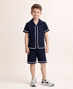 Little Marine Cotton Blend Knit...