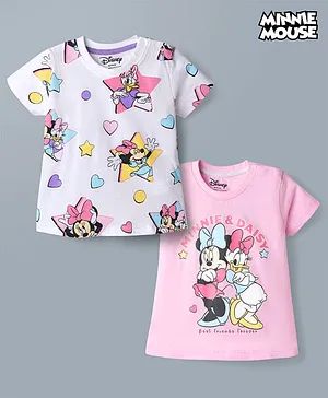 Babyhug Disney Single Jersey Knit
                              Half Sleeves T-Shirts with Minnie &
                              Friends Graphics Pack of 2 - Multicolor