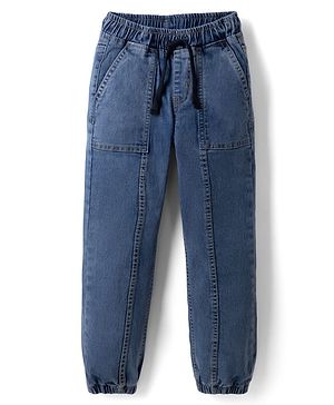 Pine Kids Cotton Blend Denim Woven Full Length Solid Jeans - Blue