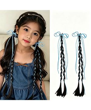 Pine Kids Free Size Hair Extensions - Blue