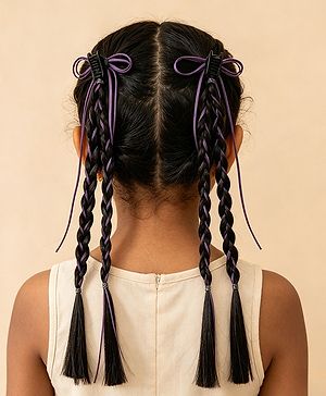 Pine Kids Free Size Hair Extensions - Purple