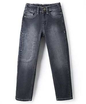 Pine Kids Denim Full Length Washed Jeans - Black