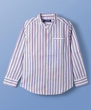 Pine Kids Cotton Woven Striped Shirt & T-Shirt - Multicolor