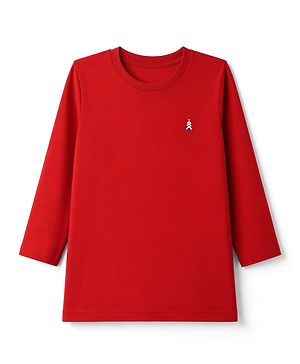 Pine Kids Cotton T-Shirts with Full Sleeves in Red for 4-5 Years