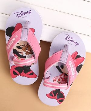 Cute Walk by Babyhug Back Strap Closure Flip Flops With Minnie Mouse Print - Blue