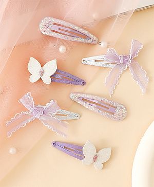 Babyhug Free Size Snap Clips -Purple