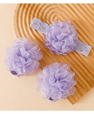Bonfino Free Size Hair Accessories Combo Sets - Purple