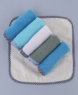 Babyhug Terry Woven Hand & Face Towel Pack of 6 L 25 X B 25 cm - Multicolor