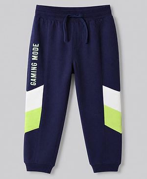 Pine Kids Knit Full Length Lounge Pant with Gaming Mode Print - Navy Blue