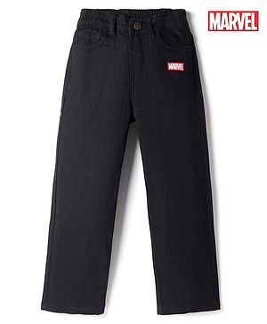 Pine Kids Marvel Denim Full Length Jeans with Marvel Patch in Black
