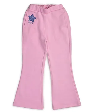 U.S. Polo Assn. Kids Knit Brand Name Embroidered Pants - Pink