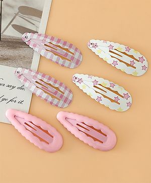 Pine Kids Fashion Snap Hair Clips - Pink & White