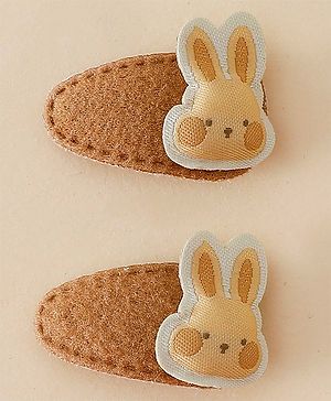 Babyhug  Adorable Rabbit Hair Pins - Brown