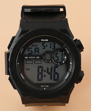 Pine Kids Free Size Digital Watch - Black