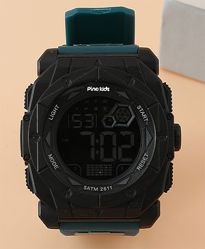 Pine Kids Free Size Digital Watch - Peacock Blue