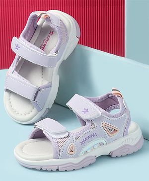 Cute Walk by Babyhug Velcro Closure Solid Sandal - Purple