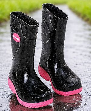 Pine Kids Slip On Rain Boots - Black