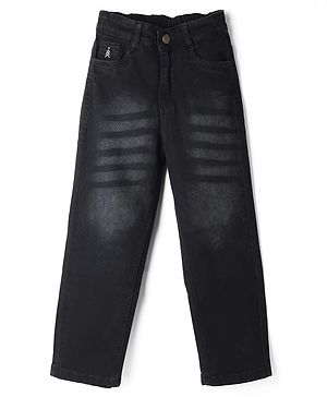 Pine Kids Denim Woven Full Length Striped Jeans - Grey