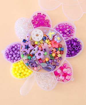 Babyhug Free Size DIY Bead Jewellery Making Set - Multicolor