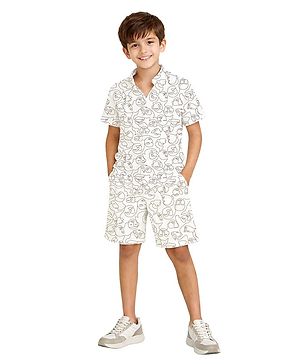 Kuchipoo Cotton Blend Knit Half...