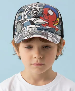 Vritraz Woven Capricorn Text Baseball Printed Cap - Grey - Circumference  52-56 Cm
