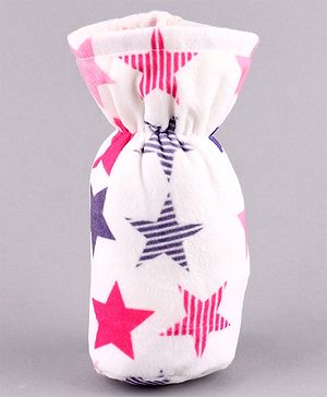 Babyhug Feeding Bottle Cover Stars Print Large Pink - Fits upto 180 ml Bottle