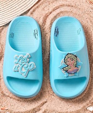 Pine Kids Disney Slip On Flip Flop With Frozen Applique - Light Blue
