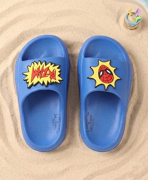 Pine Kids Marvel Slip On Sliders With Spider Man Applique - Blue