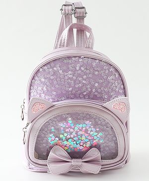 Babyhug Dreamy Glitter Kids Backpack - Purple