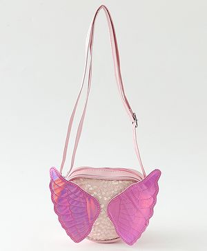 Babyhug Flutter Wings Kids Sling  Bag - Pink
