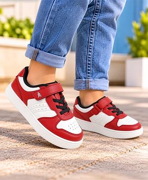 Pine Kids Velcro Closure Casual Shoes in Red