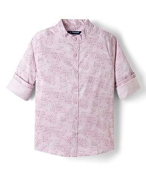 Pine Kids 100% Cotton Woven Full Sleeves Abstract Printed Shirt - Multicolor