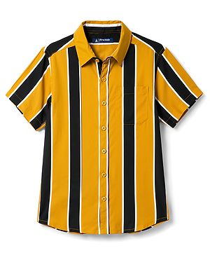 Pine Kids Cotton Woven Striped Shirt Half Sleeves Multi Color 4-5 Years