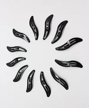 Milyra S Shape Tic Tac Hair Pins Pack of 12 - Black